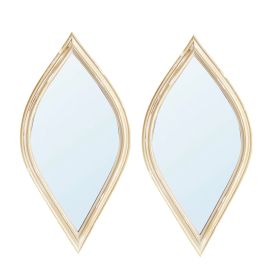 Decorative Mirror for Wall Decor, 2 Pieces Wall Accent, 6.5x13"