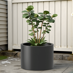 Heavy Duty Corten Steel Round Raised Garden Bed Kit – 15.5" Dia. x 20" H. – Pre-Rusted Metal Planter Box for Vegetables, Flowers