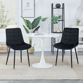 Dining Chair 2PCS(BLACK), Modern style, New technology, Suitable for restaurants, cafes, taverns, offices, living rooms