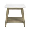 Vida - Marble Top Side Table - Brown