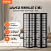 VEVOR Room Divider, 4 Panel Japanese Room Divider, Wood Folding Privacy Screen Indoor, Japanese Partition Dividers Portable Decoration Screens