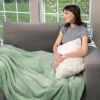 HGTV Super Luxe Faux Fur Throw Blanket Quietude 50 x 70 inches