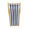 Populus wood sling chair blue Stripe Broad  Dark blue Stripe