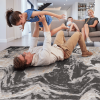 LOOM & LUXE Collection 5X7 Grey /Abstract Non-Shedding Living Room Bedroom Dining Home Office Stylish and Stain Resistant Area Rug