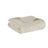 Oversized Quilted Throw with Scalloped Edges Cream 60x72"