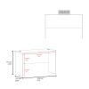 Malibu 47" Wide Study Desk White Modern Simple Computer & Laptop Table Dining Table for Bedroom, Living Room, Home and Office, Kitchen Walnut