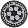 Bistro Table Black and White 23.6" Mosaic