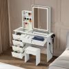 Newly designed smart mirror dressing table with drawers and storage cabinet, dressing table with dressing pad for bedroom, dressing room