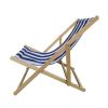 Populus wood sling chair blue Stripe Broad  Dark blue Stripe