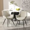 Leather Fabric upholstered Armchair Armchair Living Room Chair Lounge Chair for Home Kitchen Office Cafe