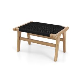 Indoor Wooden Footstool for Living Room Usage (Color: Black, Type: Furniture)