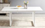 Square Extendable Dining Table with metal leg,Modern Space Saving Kitchen Table for Living Room( 70.86" W x 31.5" D x 29.5" H)
