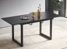 Square Extendable Dining Table with metal leg,Modern Space Saving Kitchen Table for Living Room( 70.86" W x 31.5" D x 29.5" H)