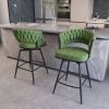 28" 360 Swivel Bar Stools Set of 2 Modern Swivel Bar Chairs, Barstools Counter Height with High Backrest, Easy 3-5 Minute Assembly for Bar, Kitchen
