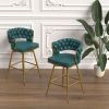 28" 360 Swivel Bar Stools Set of 2 Modern Swivel Bar Chairs, Barstools Counter Height with High Backrest, Easy 3-5 Minute Assembly for Bar, Kitchen