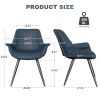 Leather Fabric upholstered Armchair Armchair Living Room Chair Lounge Chair for Home Kitchen Office Cafe