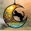 1pc color commemorative cat and dog UV printed acrylic hanging decoration for home window decoration pendant