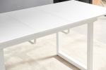 Square Extendable Dining Table with metal leg,Modern Space Saving Kitchen Table for Living Room( 70.86" W x 31.5" D x 29.5" H)