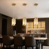Modern Crystal Pendant Light - 3 Pack, Adjustable Hanging Ceiling Lamp with Crystal Prism Design for Dining Room, Kitchen Island