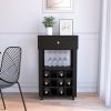 Margh Bar Cart, Twelve Built-in Wine Rack, Drawer