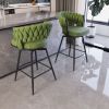 28" 360 Swivel Bar Stools Set of 2 Modern Swivel Bar Chairs, Barstools Counter Height with High Backrest, Easy 3-5 Minute Assembly for Bar, Kitchen