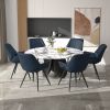 Leather Fabric upholstered Armchair Armchair Living Room Chair Lounge Chair for Home Kitchen Office Cafe