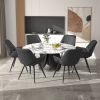 Leather Fabric upholstered Armchair Armchair Living Room Chair Lounge Chair for Home Kitchen Office Cafe