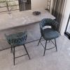 28" 360 Swivel Bar Stools Set of 2 Modern Swivel Bar Chairs, Barstools Counter Height with High Backrest, Easy 3-5 Minute Assembly for Bar, Kitchen