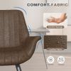 Leather Fabric upholstered Armchair Armchair Living Room Chair Lounge Chair for Home Kitchen Office Cafe