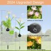 4 Pack Solar Garden Lights Outdoor, Solar Flower Lights for Yard with Lighting Modes, Glowing Flowers & Stems