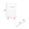 Bar Cart Bayamon, Twelve Wine Cubbies, Four Legs, Carbon Espresso Finish