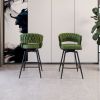 28" 360 Swivel Bar Stools Set of 2 Modern Swivel Bar Chairs, Barstools Counter Height with High Backrest, Easy 3-5 Minute Assembly for Bar, Kitchen